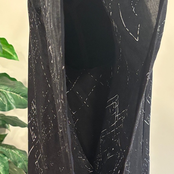 Eileen Fisher Black Printed Silk Tencel Marrakesh Kimono - Picture 10 of 11